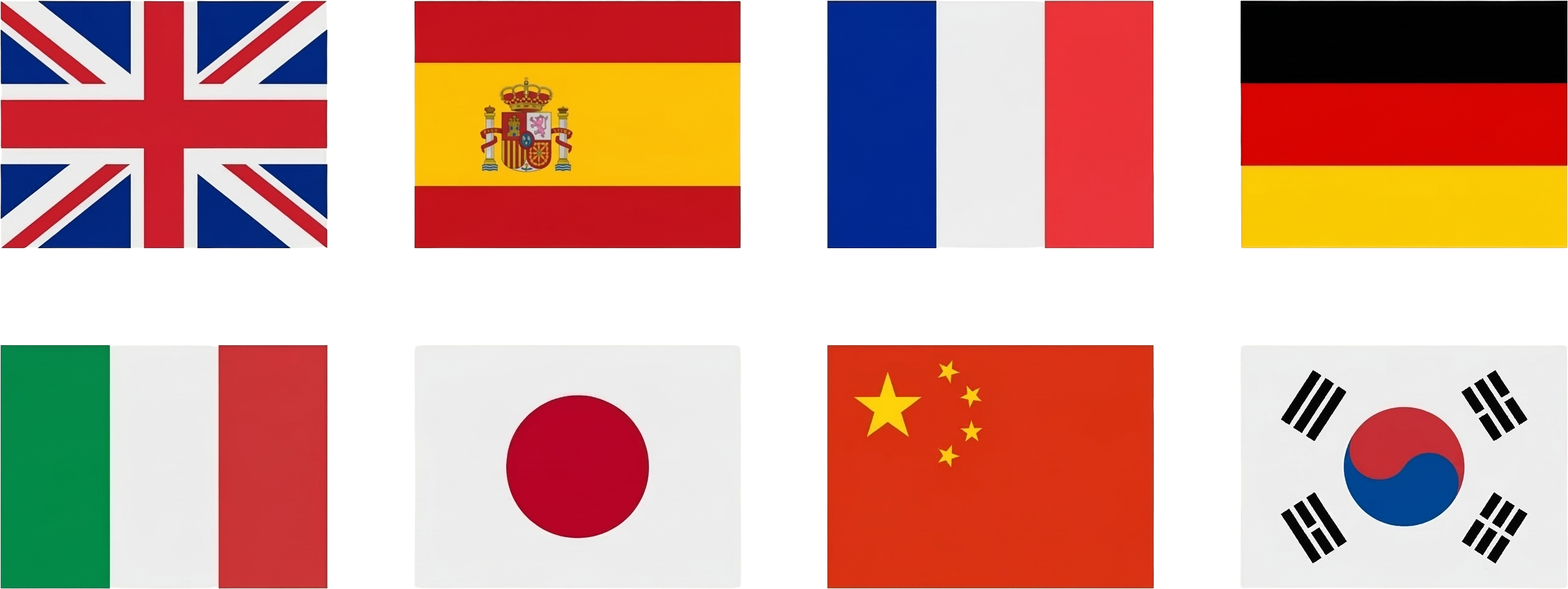 Multiple Language Flags